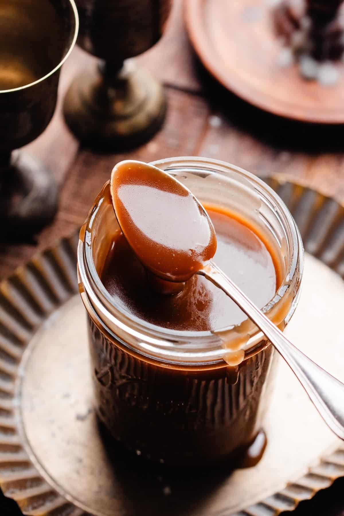 10 minute Butterscotch Sauce Blue Bowl