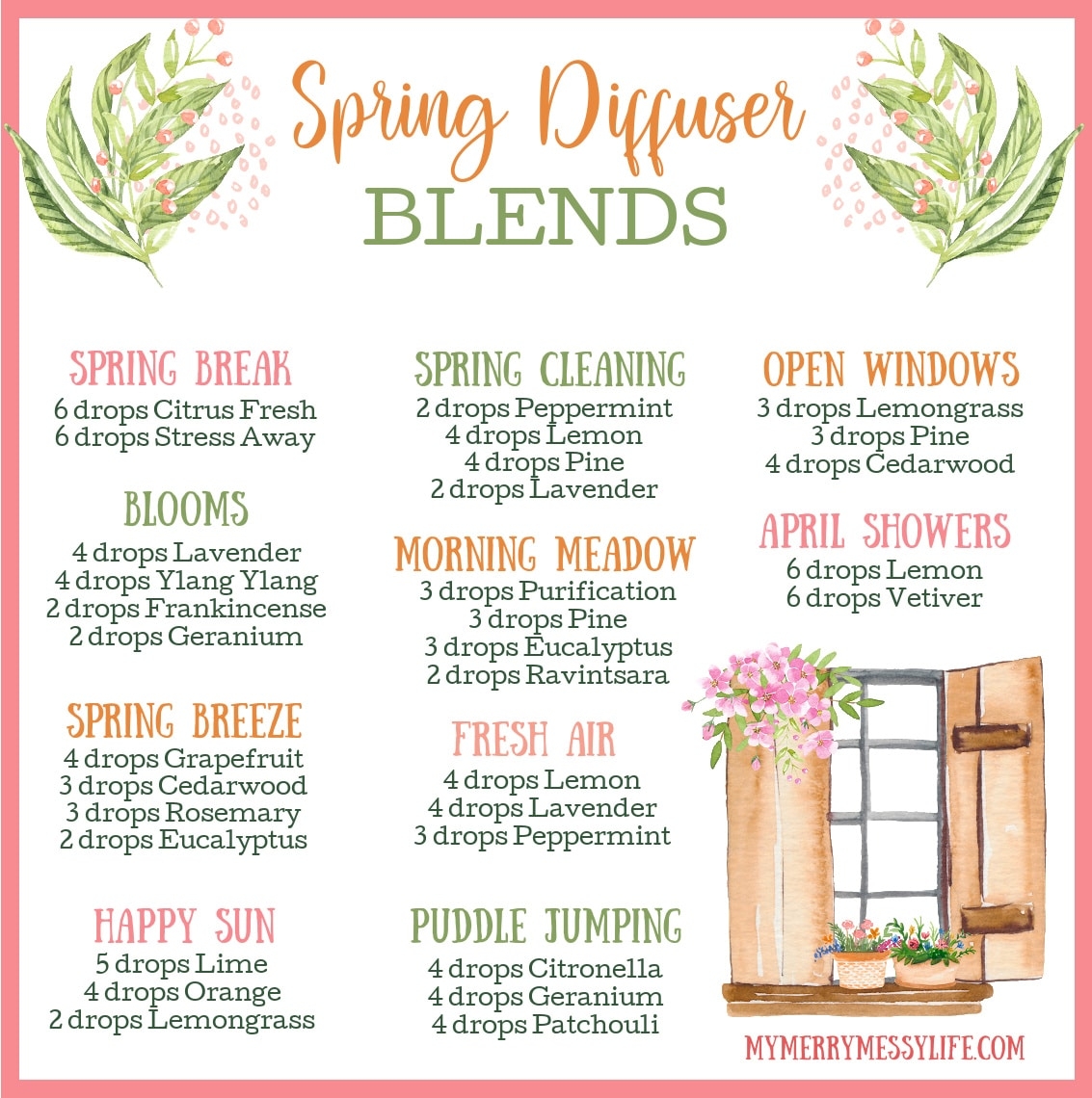 10 Spring Essential Oil Diffuser Blends My Merry Messy Life 10 Spring Essential Oil Diffuser Blends My Merry Messy Life