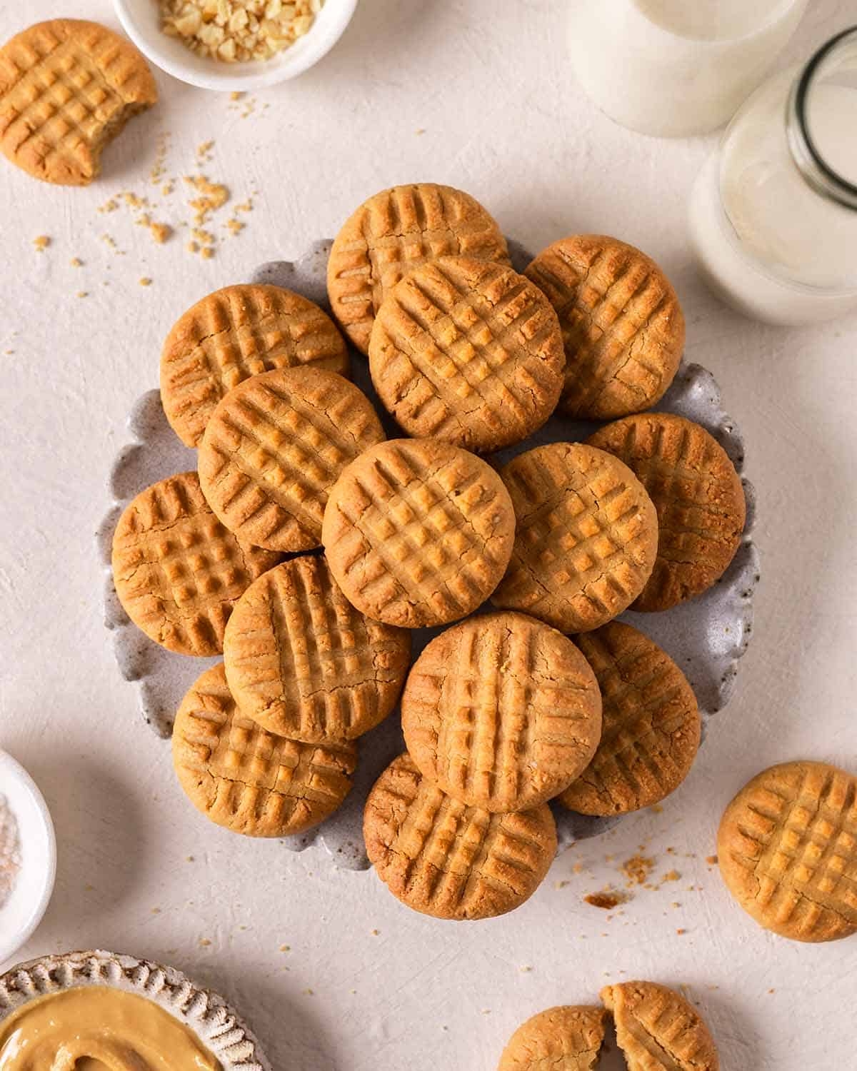 3 ingredient Peanut Butter Cookies no Egg Vegan Rainbow Nourishments