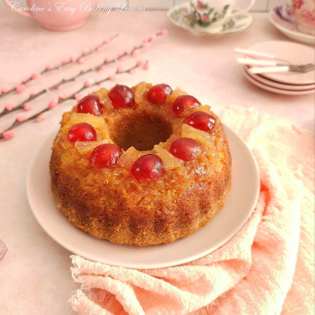 Air Fryer Pineapple Upside Down Bundt Cake