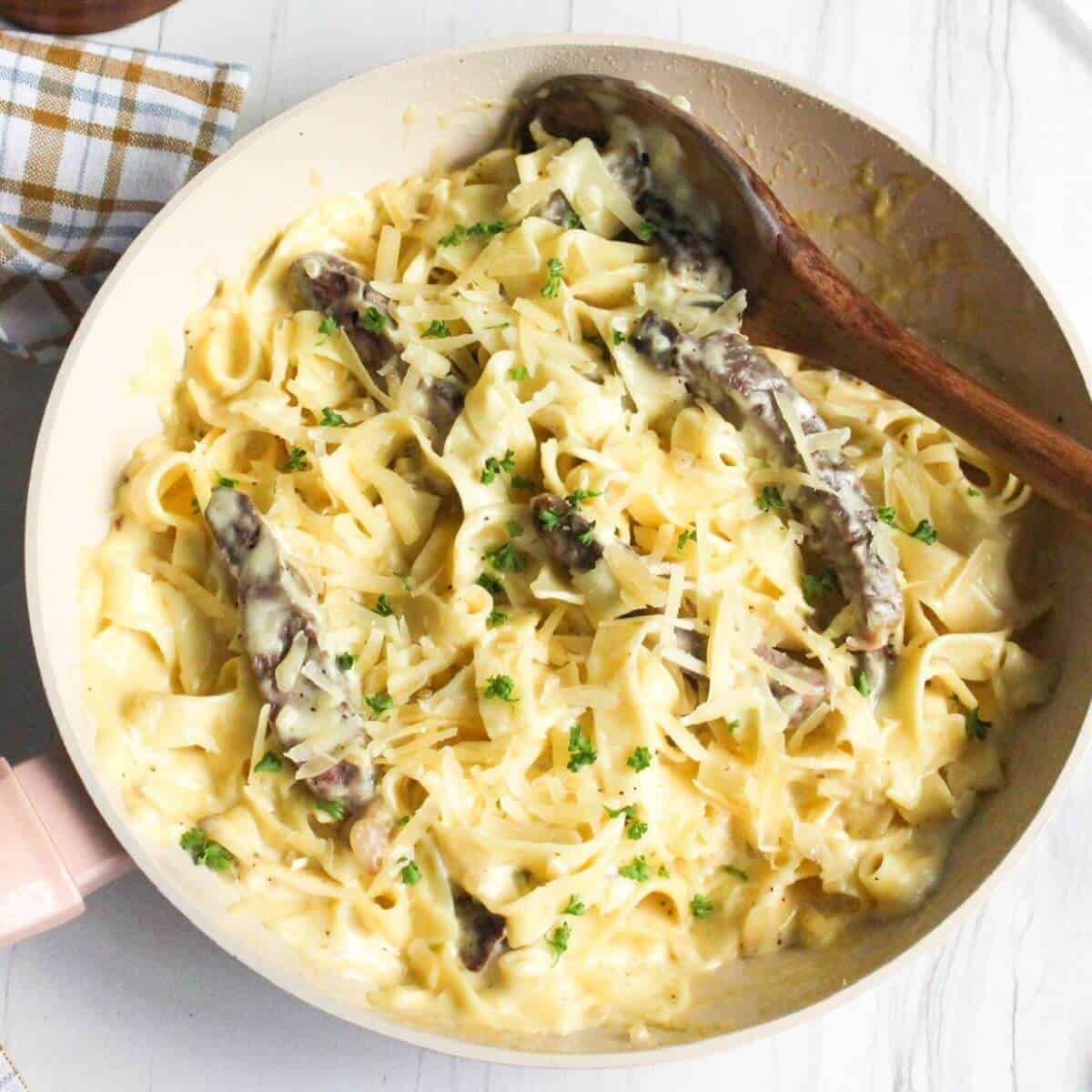 steak alfredo recipe
