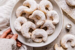 Almond Crescent Cookies Kipferls VIDEO A Beautiful Plate