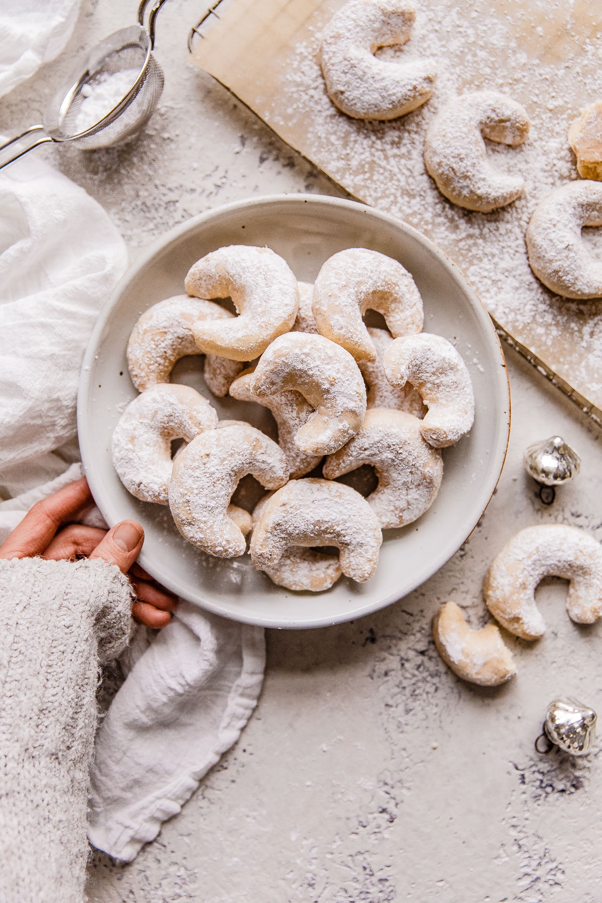 Almond Crescent Cookies Kipferls VIDEO A Beautiful Plate