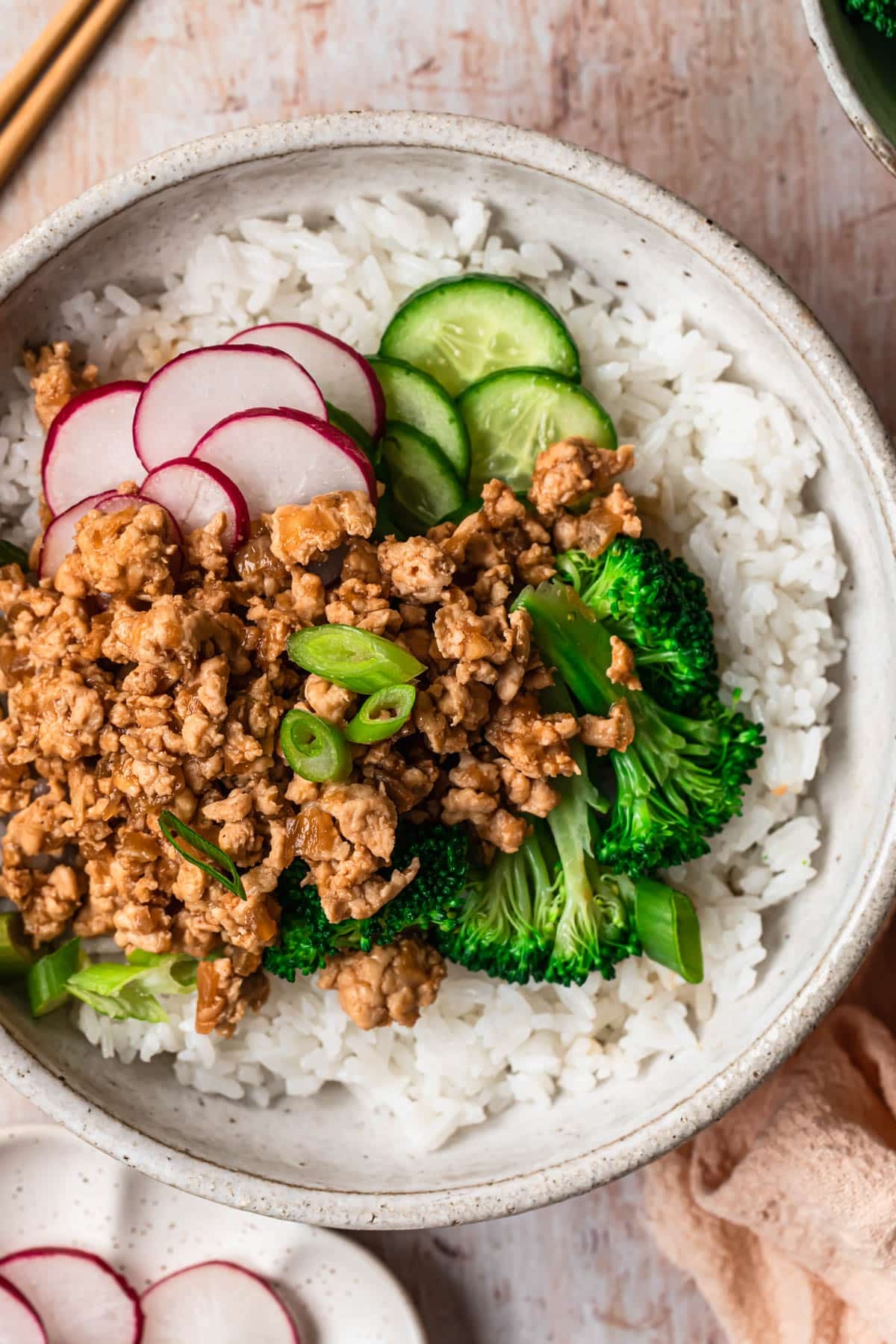 Asian Ground Chicken Rice Bowls Easy Our Nourishing Table