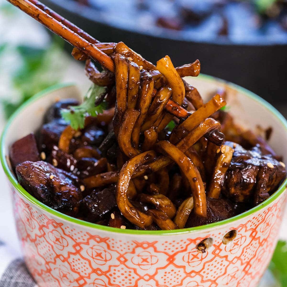 black bean noodles vegetarian recipe