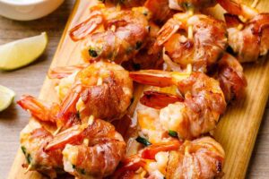 Bacon Wrapped Jalapeno Shrimp Skewers Paleo Grubs