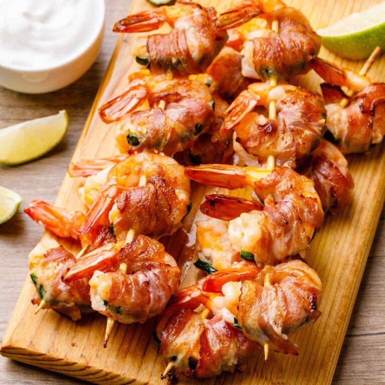 Bacon Wrapped Jalapeno Shrimp Skewers Paleo Grubs