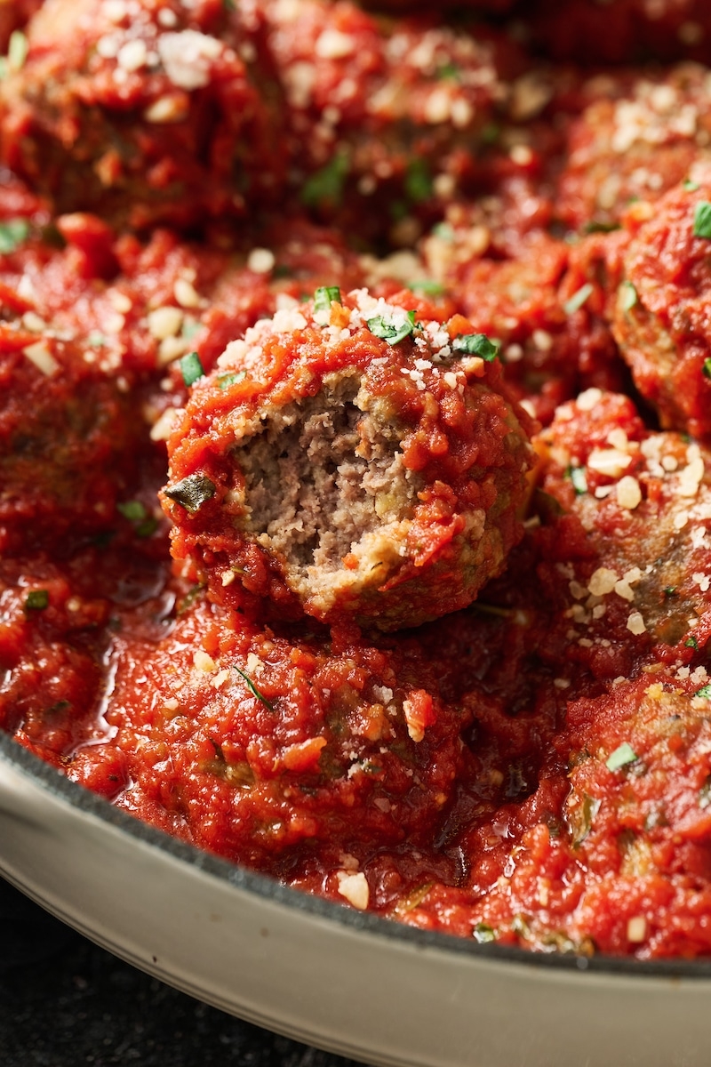 Baked Meatballs With Marinara Sauce 30 Minutes To Dinner 