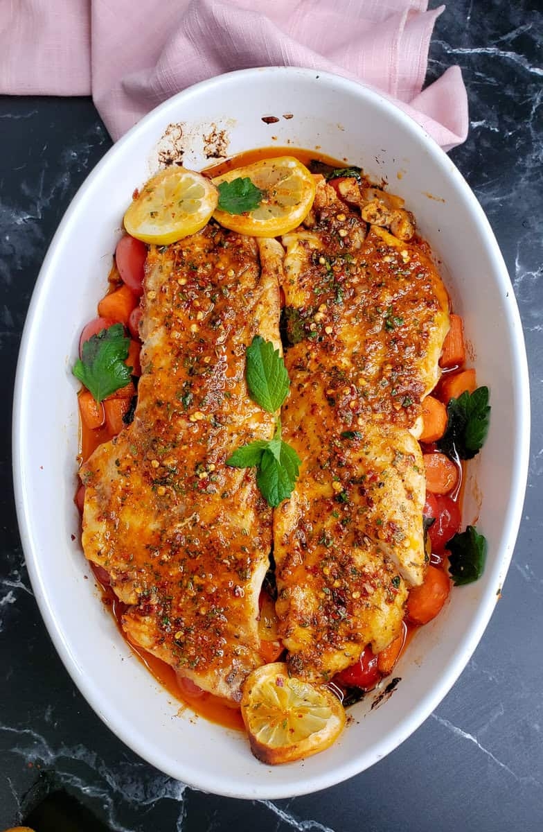 Baked Red Snapper With Garlic And Herbs Cooking With Claudy