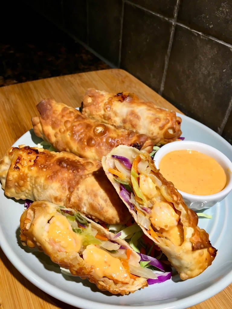 Bang Bang Shrimp Egg Rolls Easy Appetizer Fed By Sab Bang Bang Shrimp Egg Rolls Easy Appetizer Fed By Sab
