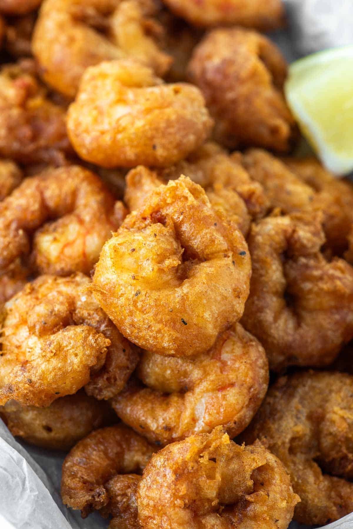 Beer Battered Shrimp Chisel Fork