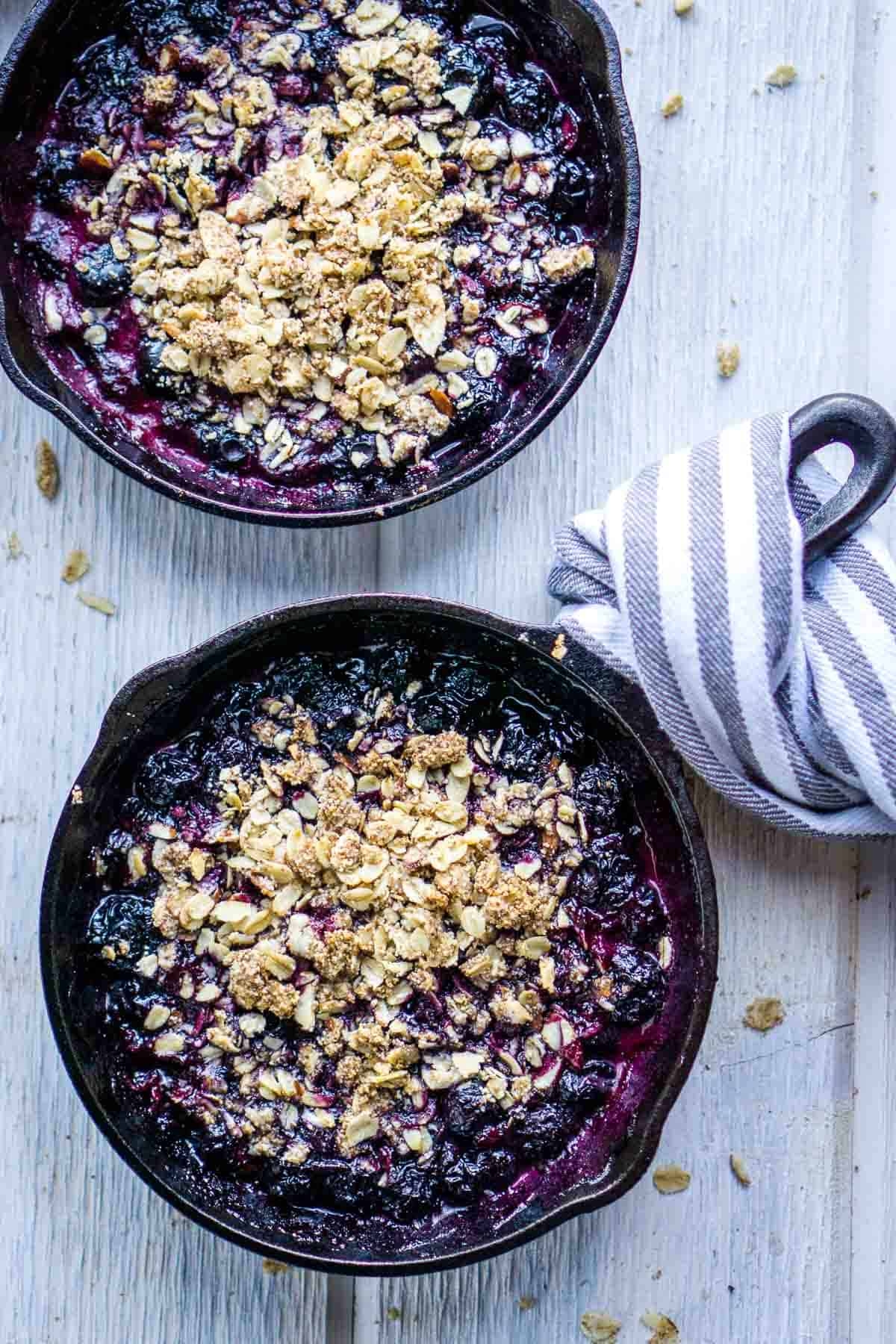 Best Blueberry Crisp 5 Minute Prep The Kitchen Girl