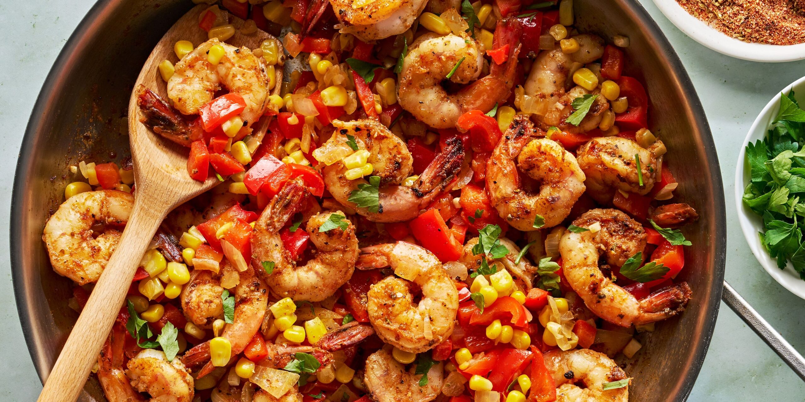 Best Cajun Shrimp With Bell Peppers Corn How To Make Cajun Shrimp