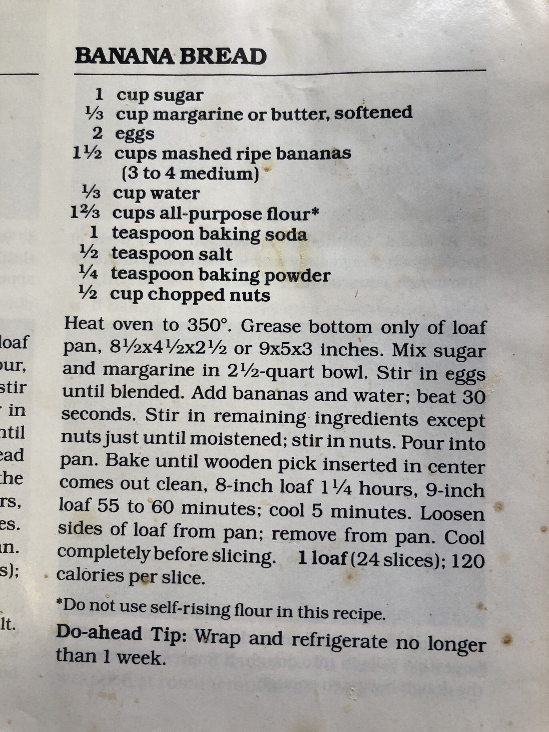 Betty Crocker Banana Bread Recipe