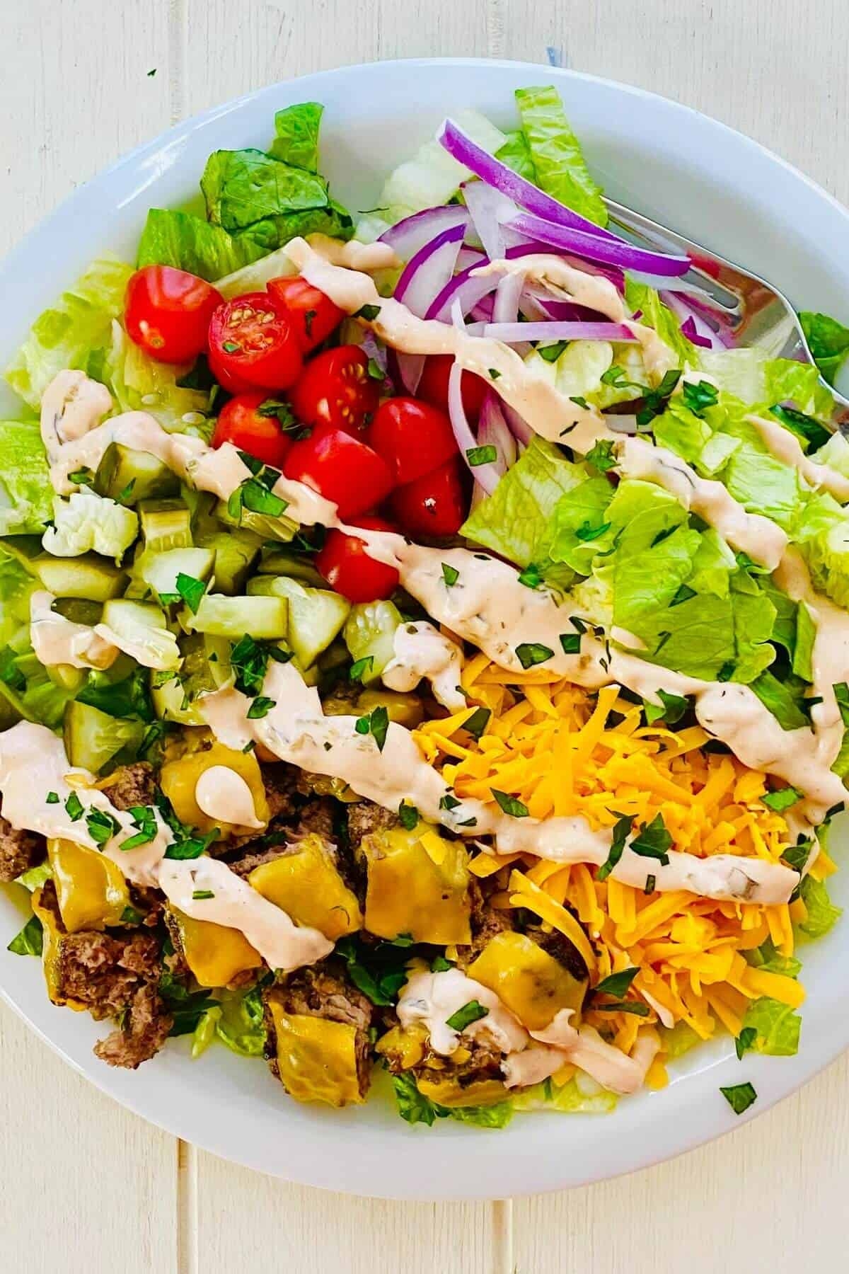 Big Mac Bowl Cheeseburger Salad 