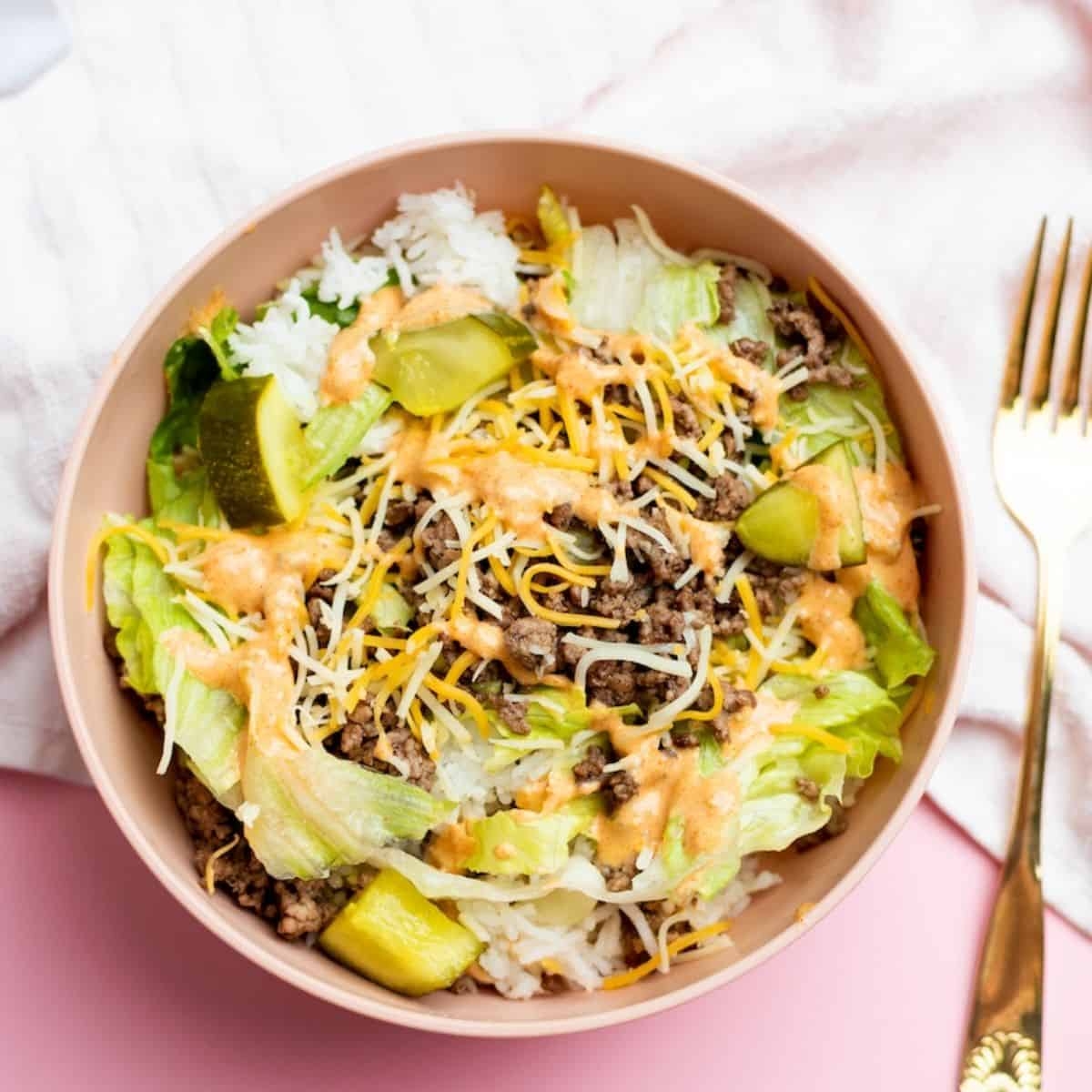 big mac bowl recipe