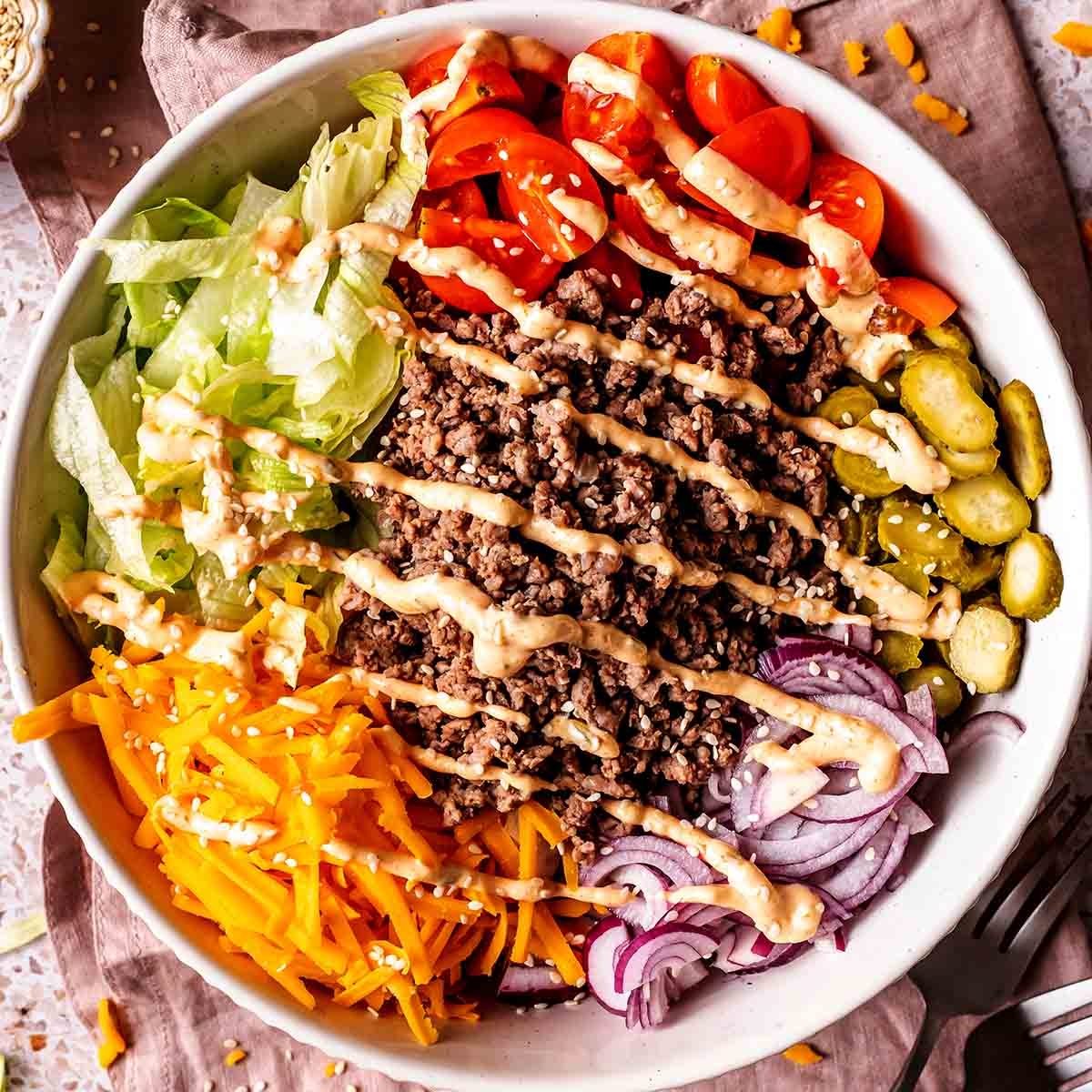 Big Mac Salad Cheeseburger In A Bowl The Big Man s World Big Mac Salad Cheeseburger In A Bowl The Big Man s World