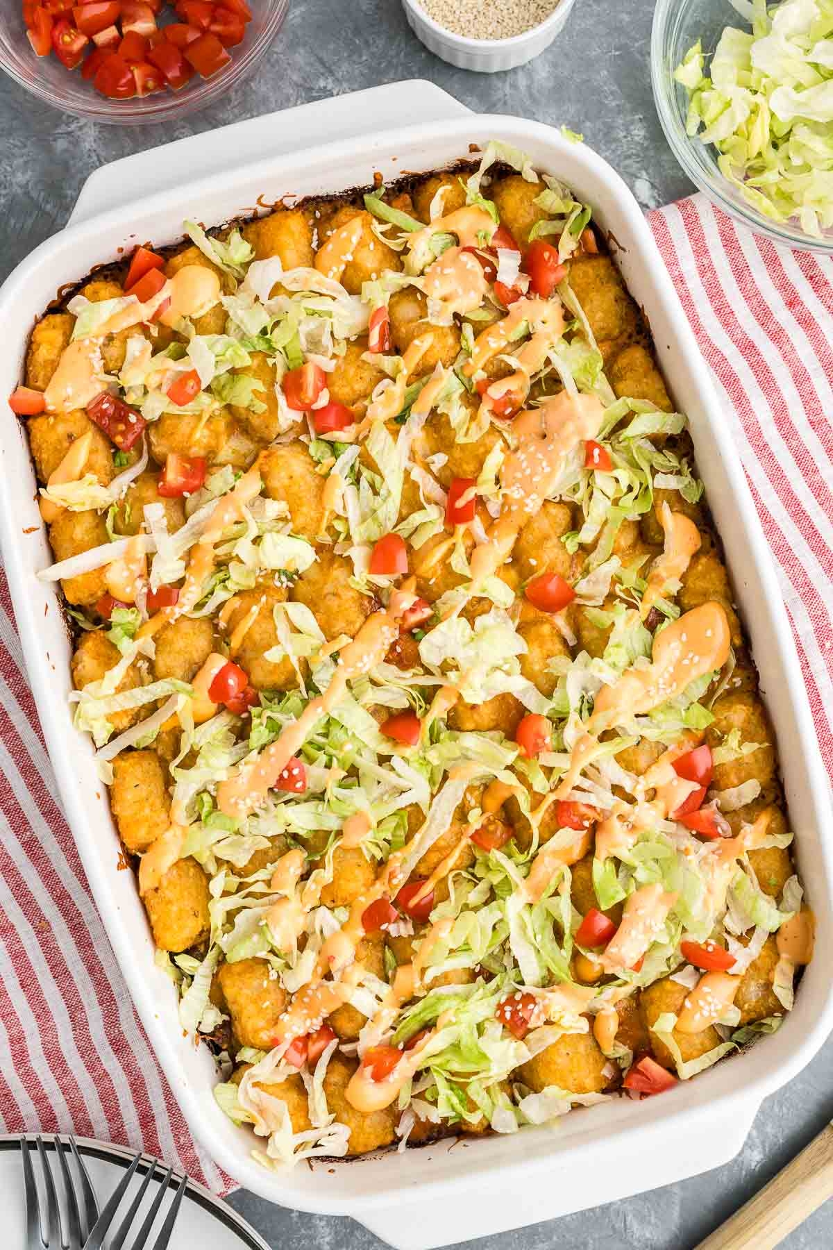 Big Mac Tater Tot Casserole Big Mac Tater Tot Casserole