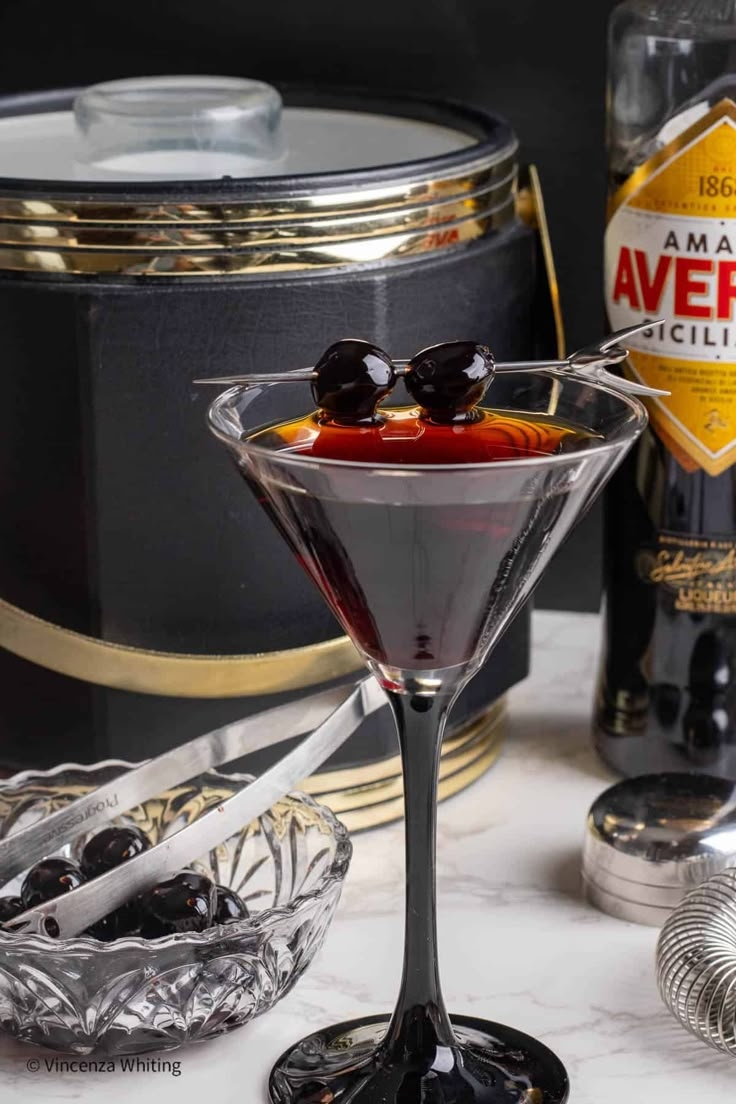 Black Manhattan Cocktail Recipe AKA A Sicilian Manhattan 