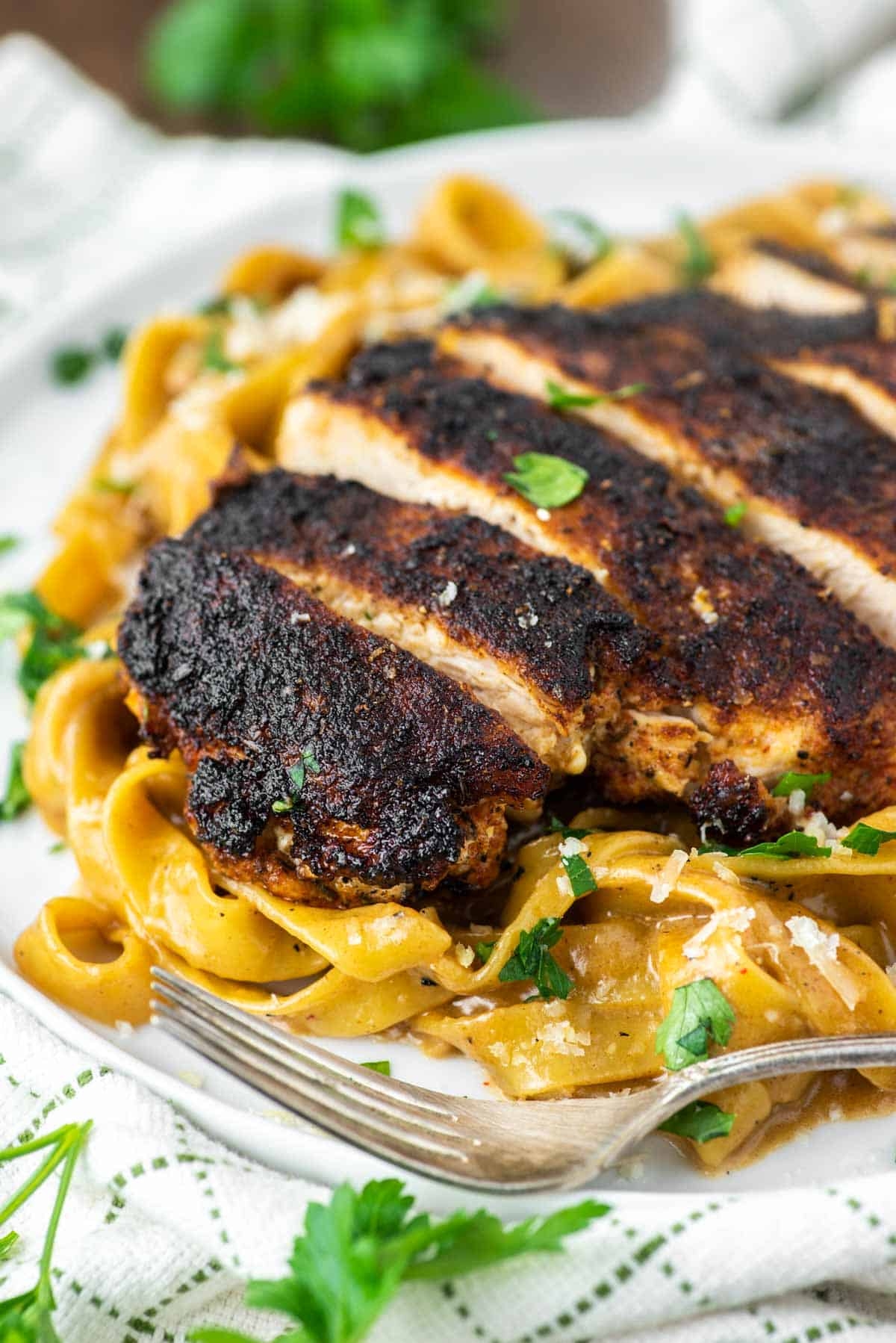 Blackened Chicken Alfredo Recipe Chisel Fork