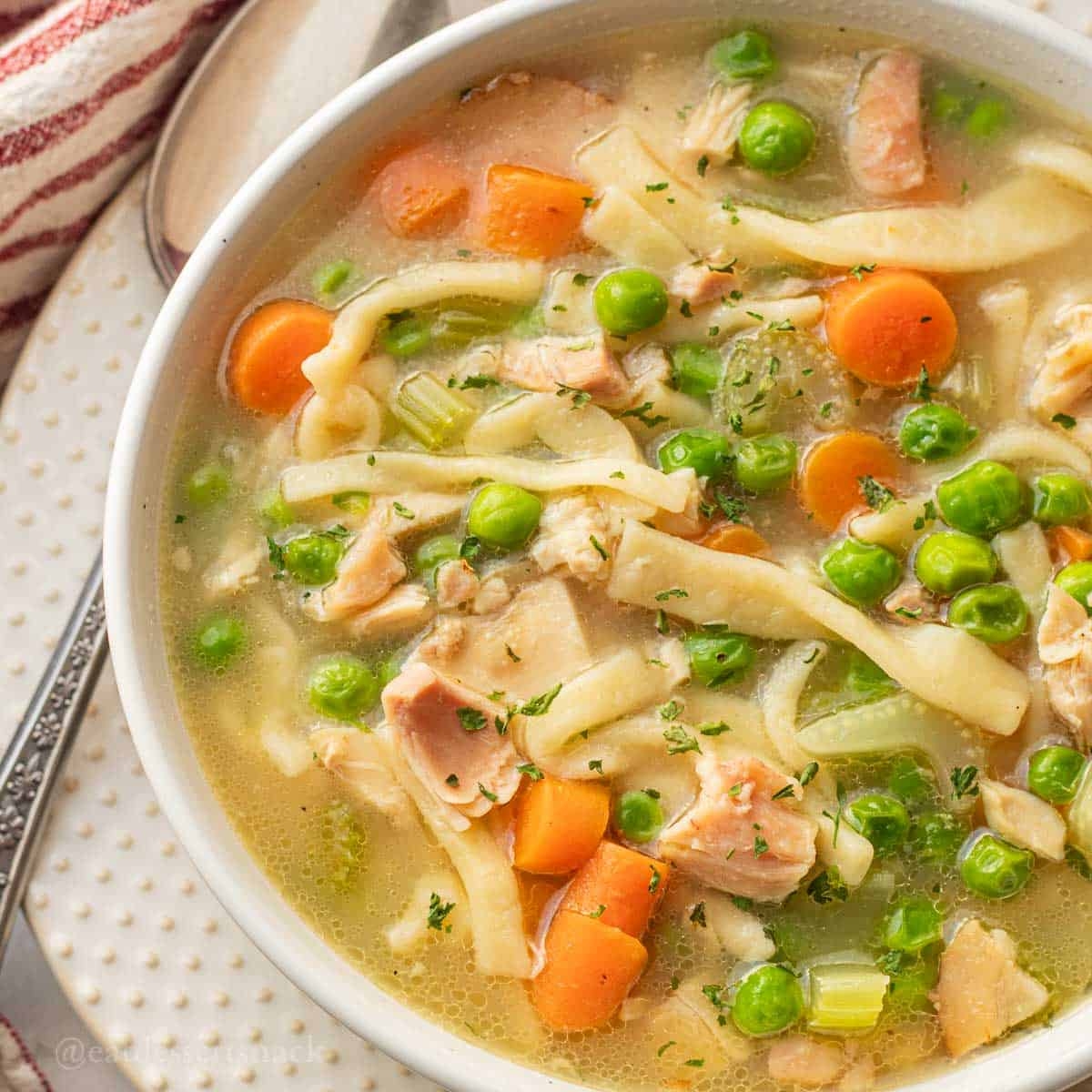 Bone Broth Chicken Noodle Soup Eat Dessert Snack
