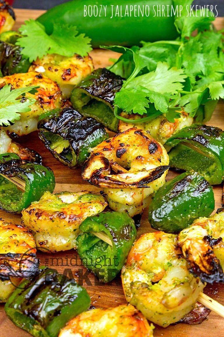 Boozy Jalape o Shrimp The Midnight Baker Grilled Jalape o Shrimp
