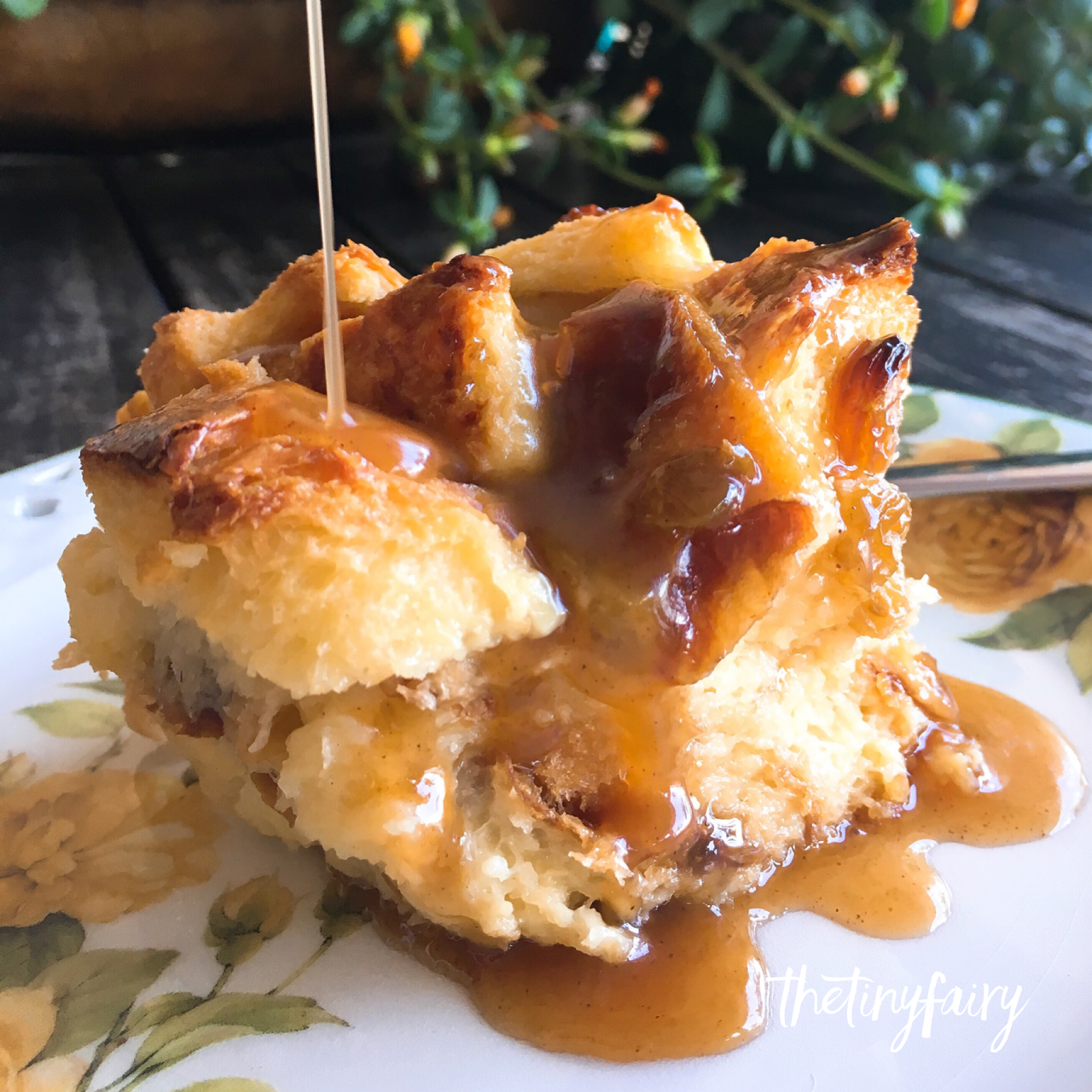 Bread Pudding With Spiced Rum Sauce The Tiny Fairy