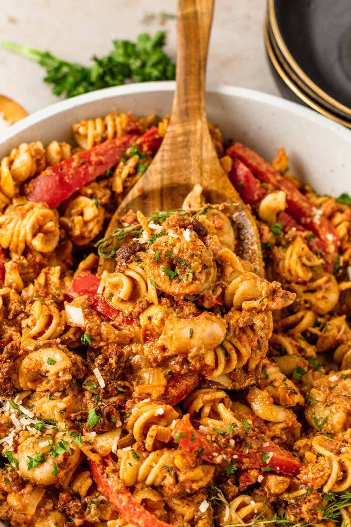 Cajun Shrimp And Sausage Pasta Cookrita