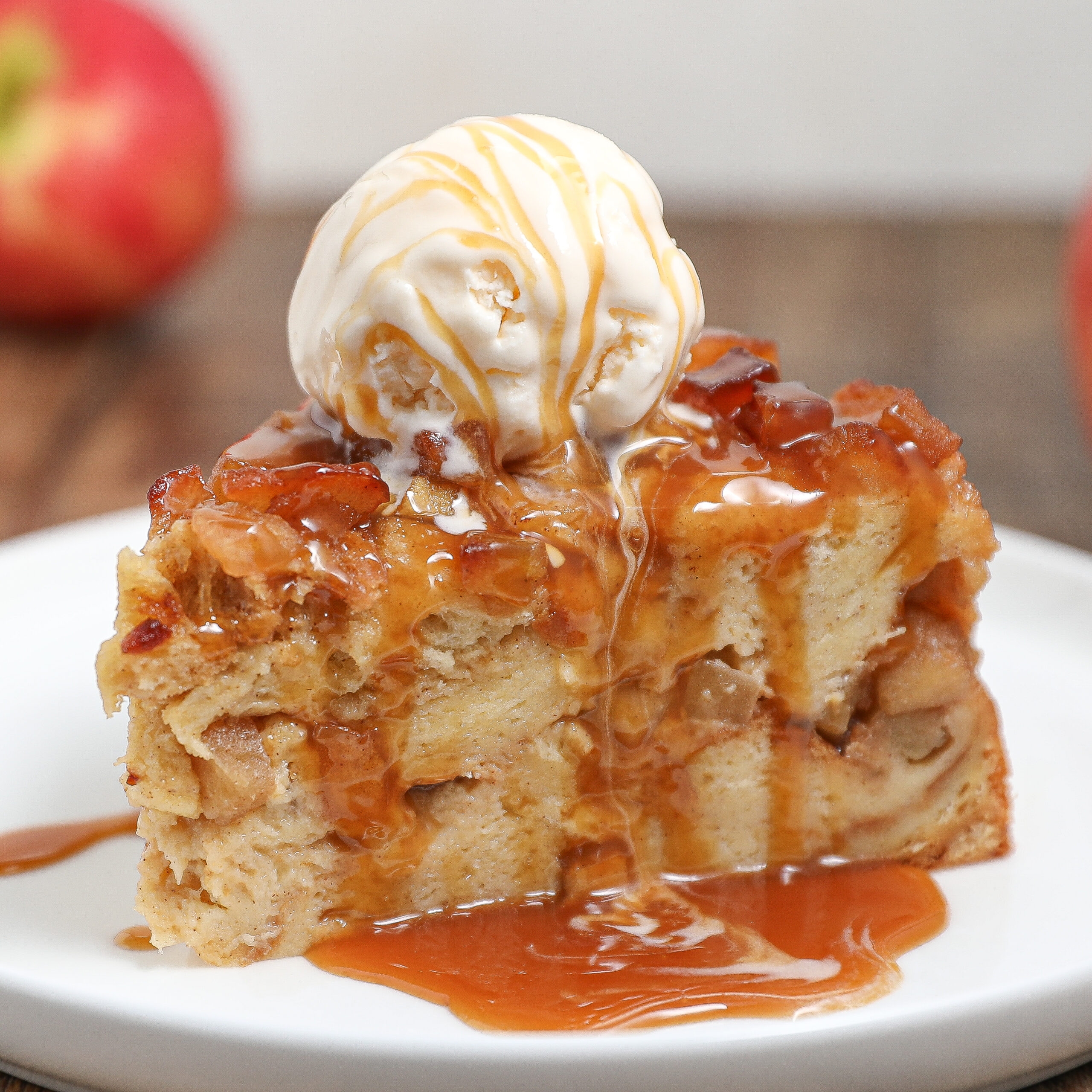 Caramel Apple Bread Pudding The Salty Cooker Flavorful Simple Recipes For Everyday Cooking