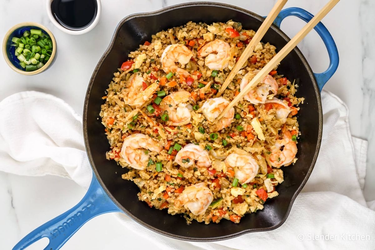 Cauliflower Shrimp Fried Rice Slender Kitchen Cauliflower Shrimp Fried Rice Slender Kitchen