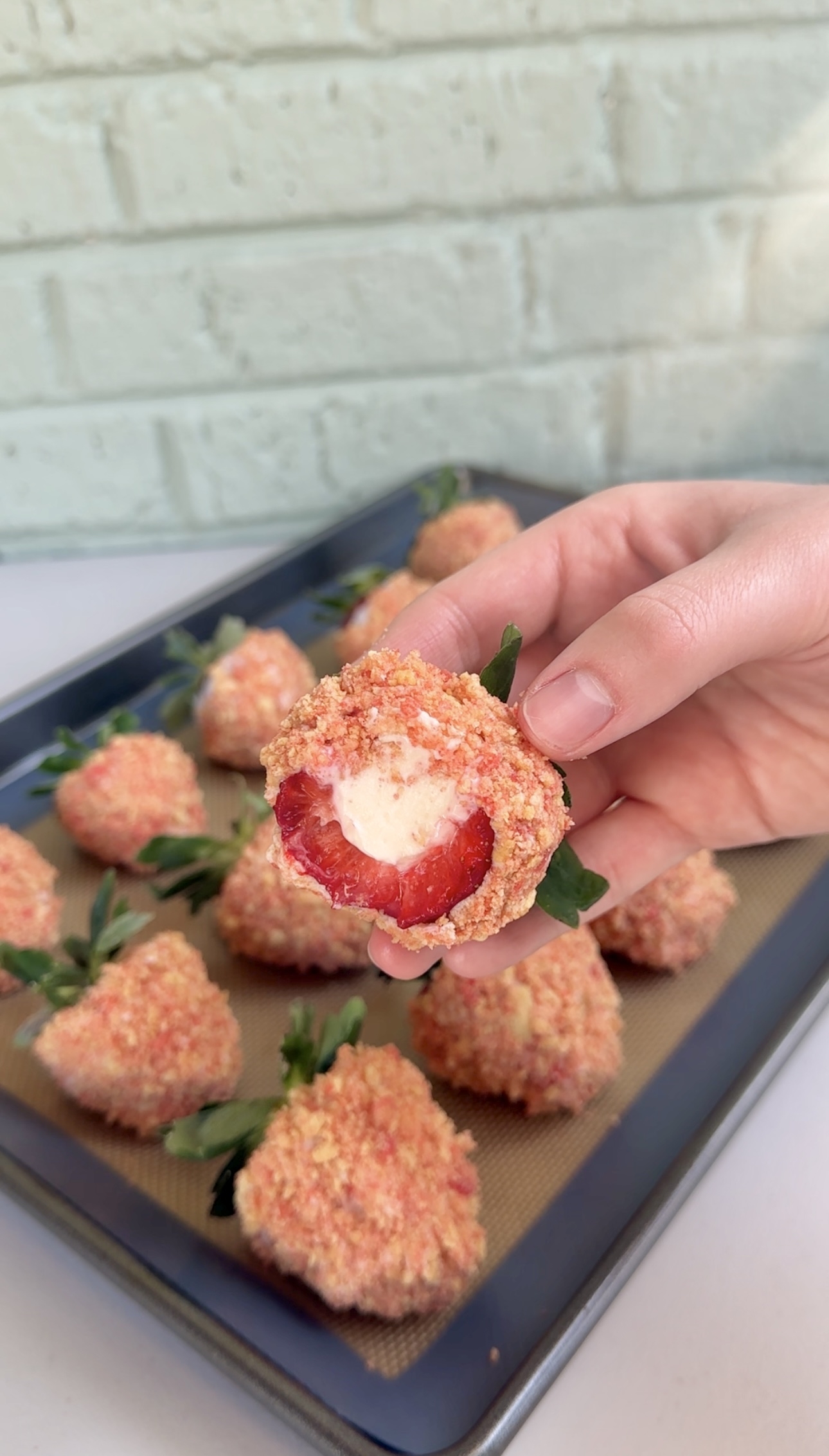 Cheesecake Stuffed Shortcake Strawberries Dang That s Sweet