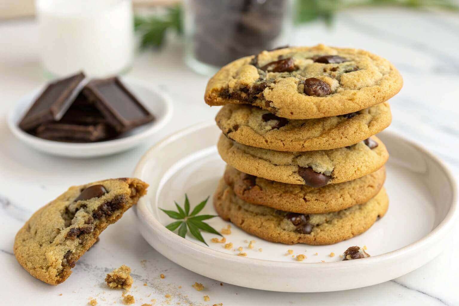 Chewy Cannabis Chocolate Chip Cookies With Cannabutter