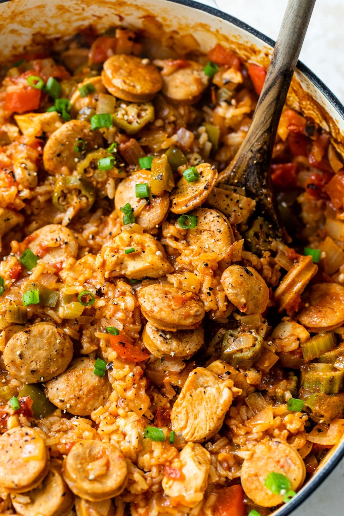 Chicken And Sausage Jambalaya The Almond Eater