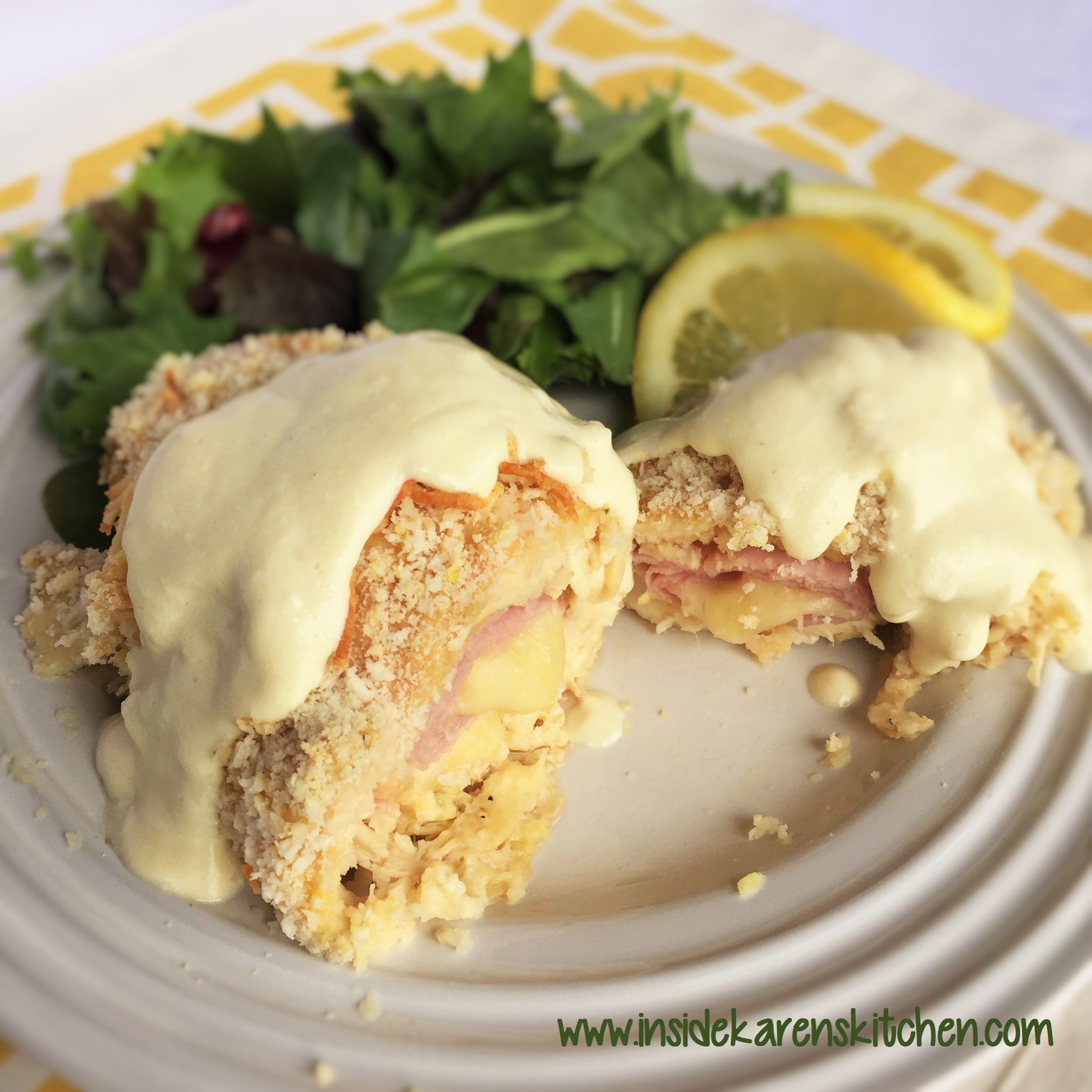 Chicken Cordon Bleu With Butter Lemon Sauce Karen Mangum Nutrition Chicken Cordon Bleu With Butter Lemon Sauce Karen Mangum Nutrition