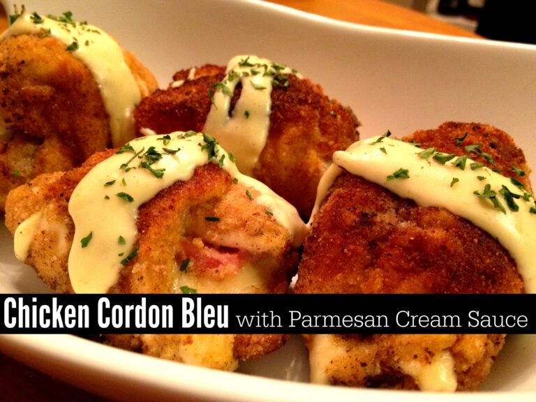 Chicken Cordon Bleu With Parmesan Cream Sauce Aunt Bee s Recipes