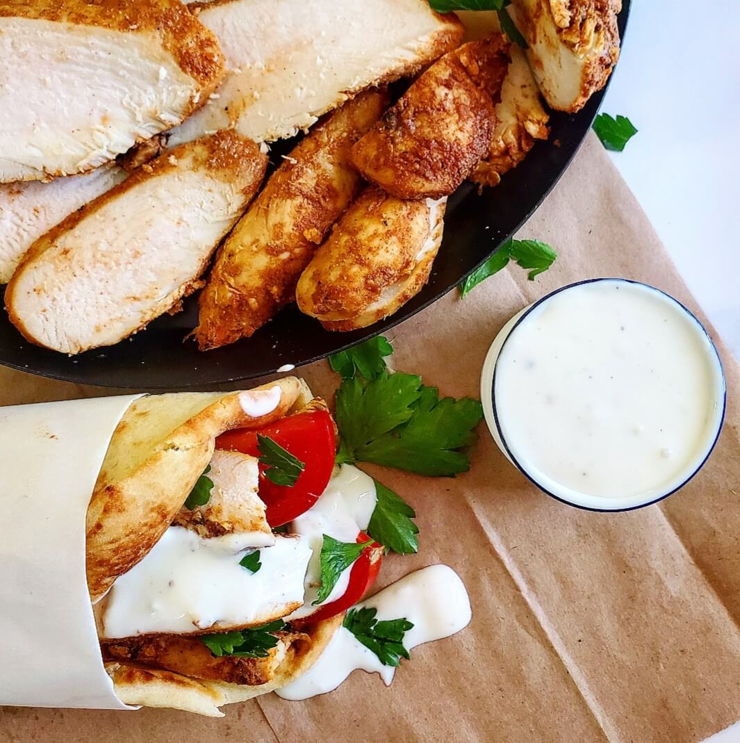 Chicken Shawarma With Garlic Sauce Lite Cravings Chicken Shawarma With Garlic Sauce Lite Cravings