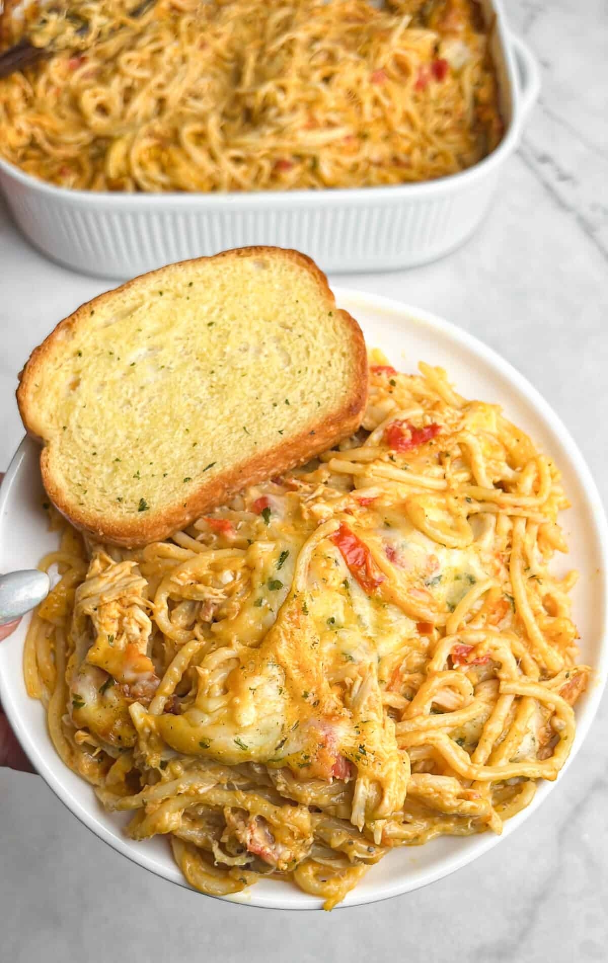 Chicken Spaghetti With Rotel Bad Batch Baking