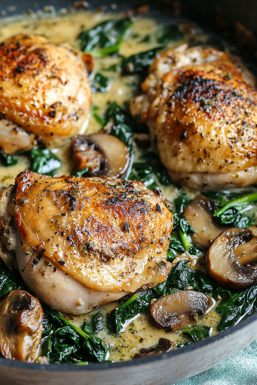Chicken Spinach And Mushroom That Oven Feelin