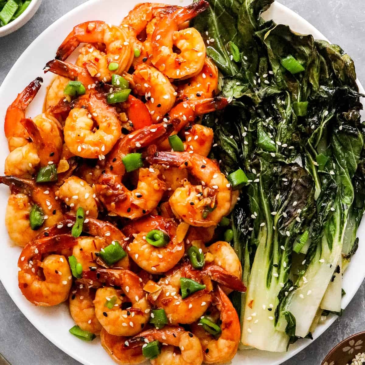 Chili Garlic Sheet Pan Shrimp With Baby Bok Choy The Chunky Chef Chili Garlic Sheet Pan Shrimp With Baby Bok Choy The Chunky Chef