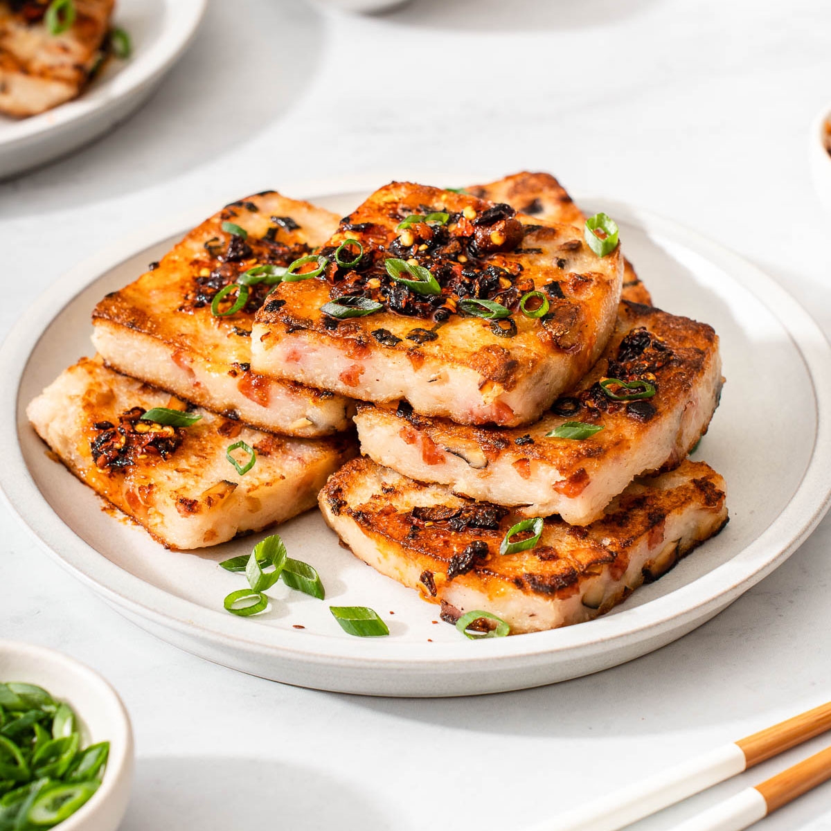 Chinese Turnip Cake Lo Bak Go Takes Two Eggs