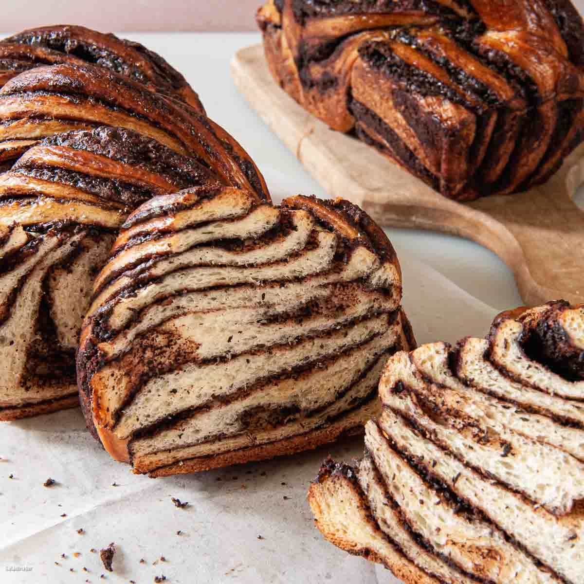 Chocolate Babka Bread Machine Dough Oven Baked Finish