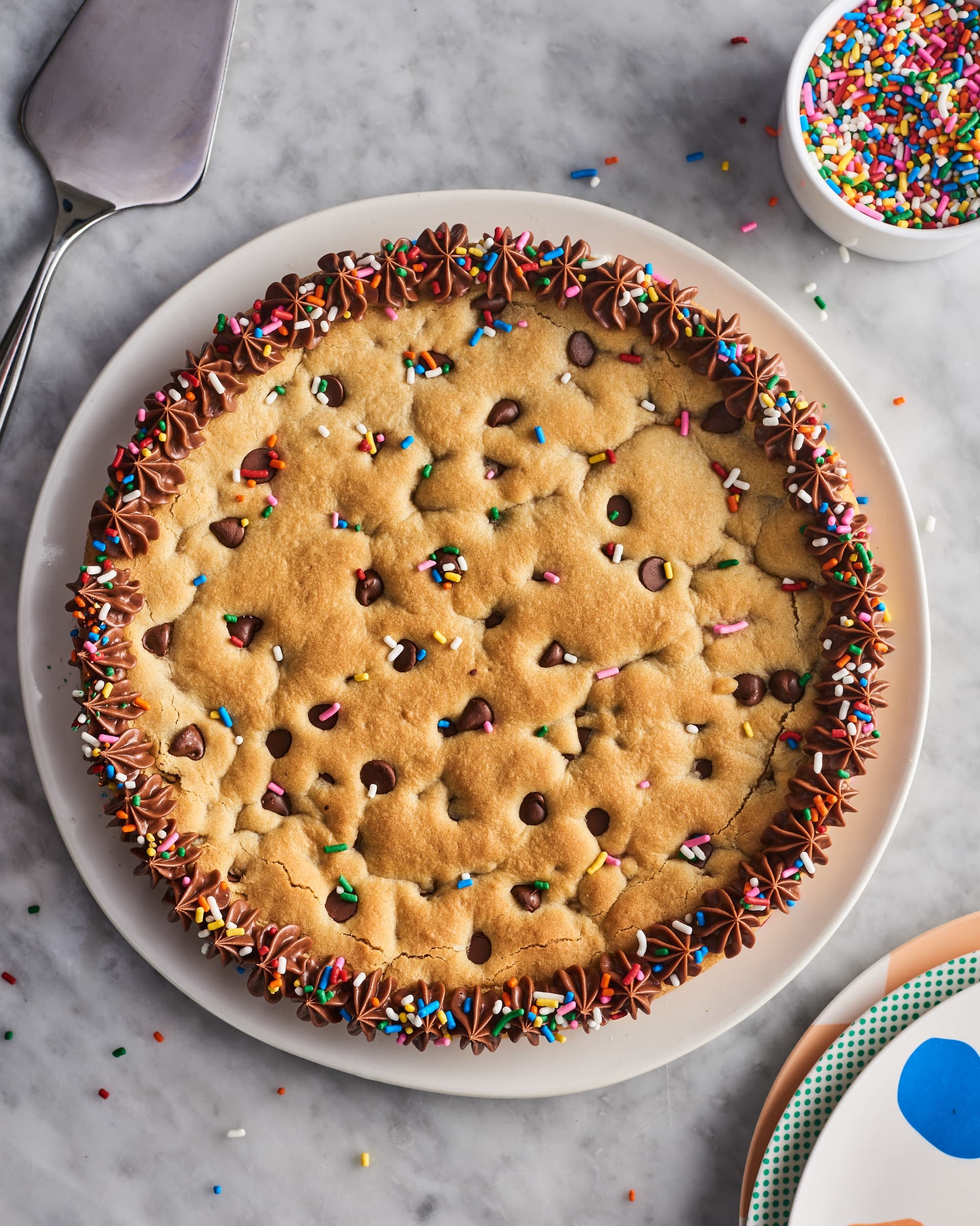 Chocolate Chip Cookie Cake Recipe With Chocolate Frosting The Kitchn