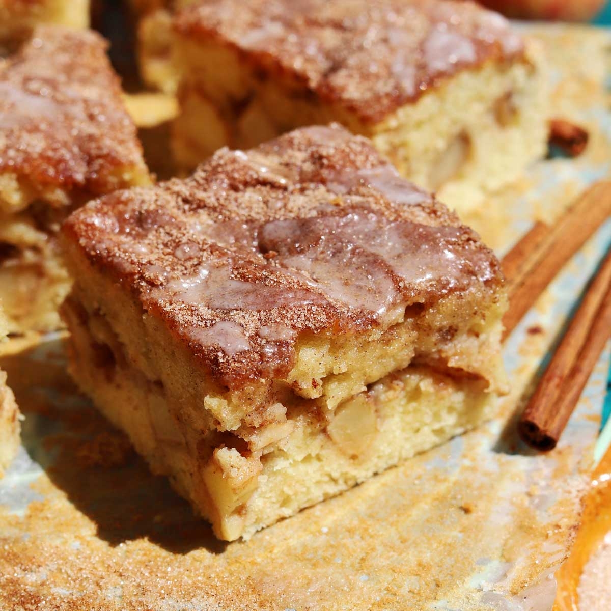 Cinnamon Apple Fritter Cake with VIDEO Scientifically Sweet
