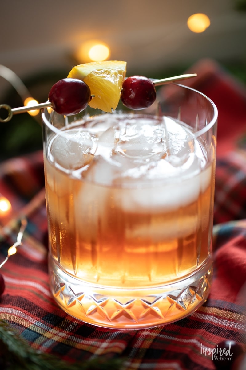Cranberry Rye Holiday Cocktail