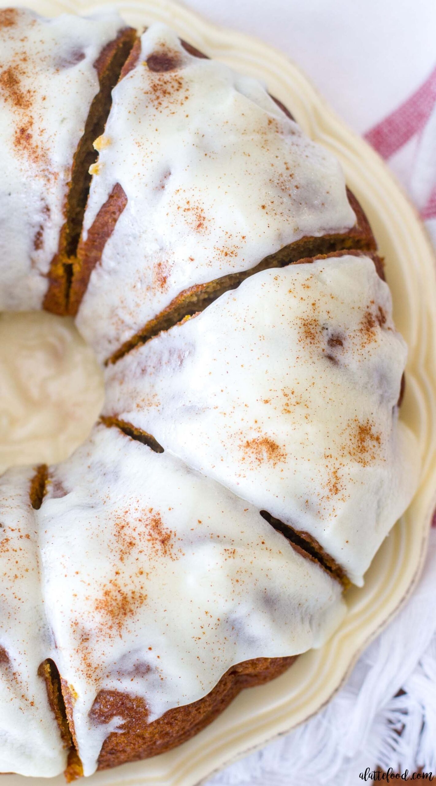Cream Cheese Glazed Pumpkin Bundt Cake A Latte Food