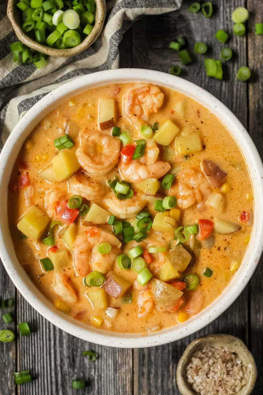 Creamy Cajun Shrimp And Corn Chowder Pink Owl Kitchen