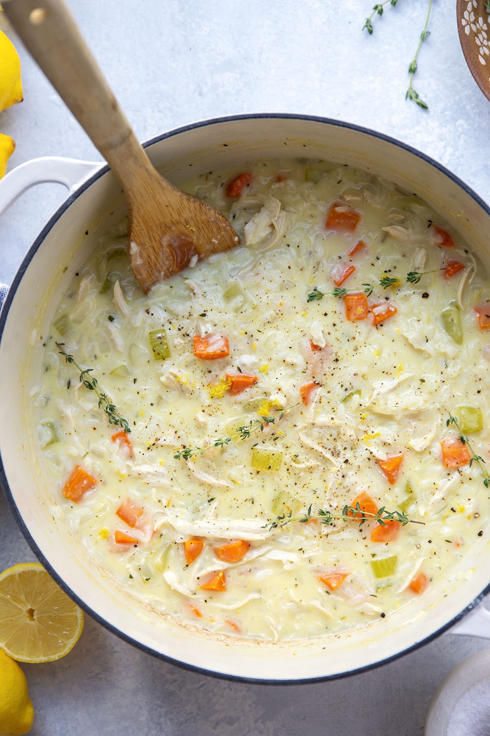 Creamy Chicken Lemon Rice Soup Creamy Chicken Lemon Rice Soup