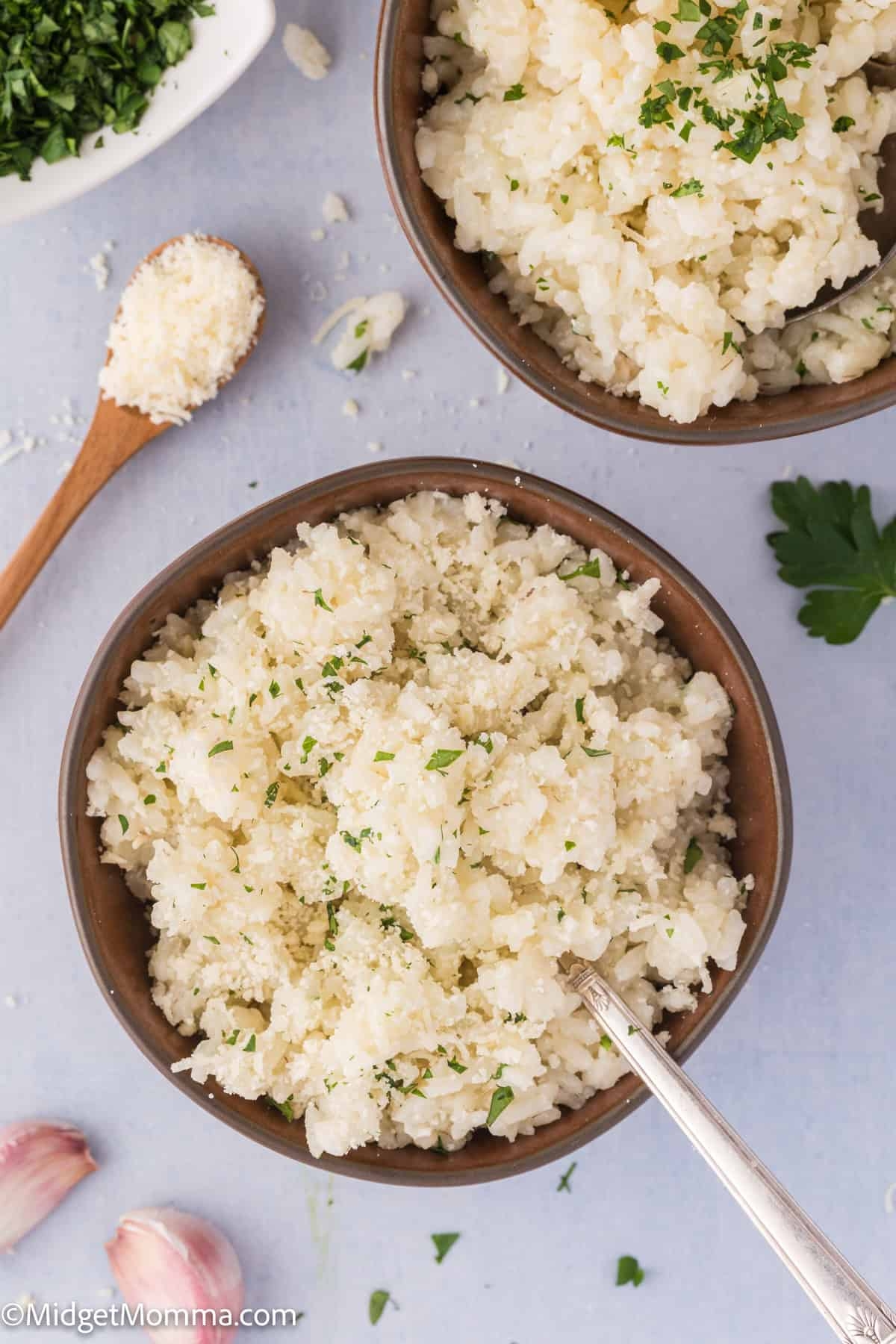 Creamy Garlic Parmesan Rice Recipe MidgetMomma