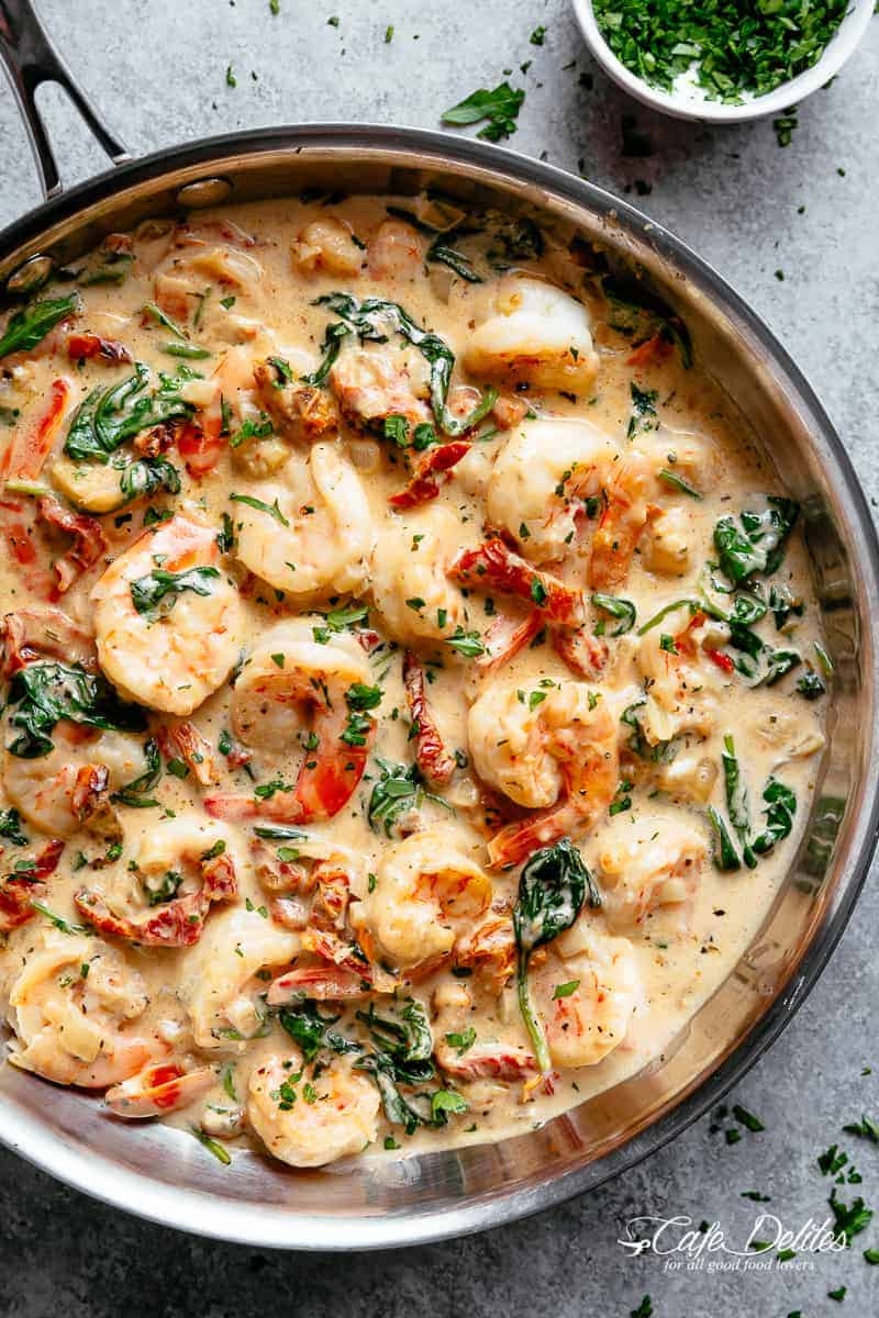 Creamy Garlic Tuscan Butter Shrimp Cafe Delites