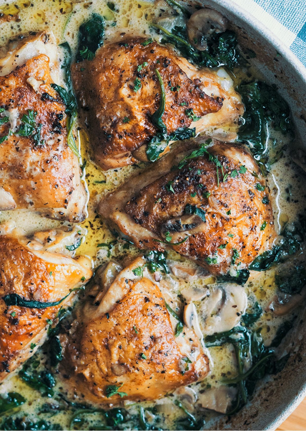 Creamy Mushroom And Spinach Chicken Recipe Paleo Leap